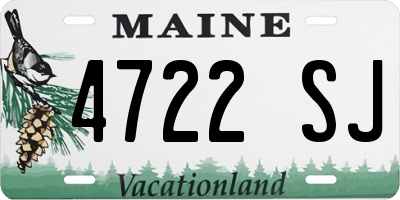 ME license plate 4722SJ