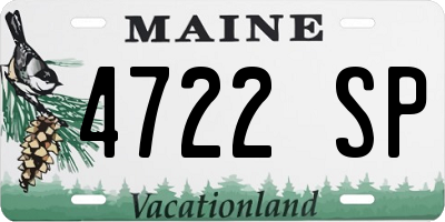 ME license plate 4722SP