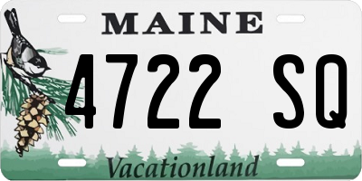 ME license plate 4722SQ