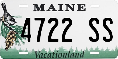 ME license plate 4722SS