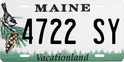 ME license plate 4722SY