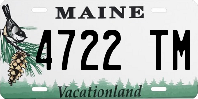 ME license plate 4722TM