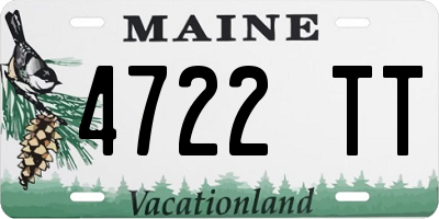 ME license plate 4722TT