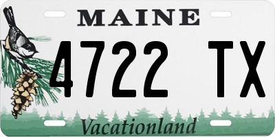 ME license plate 4722TX