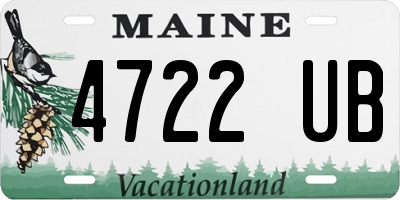 ME license plate 4722UB