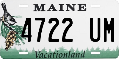 ME license plate 4722UM