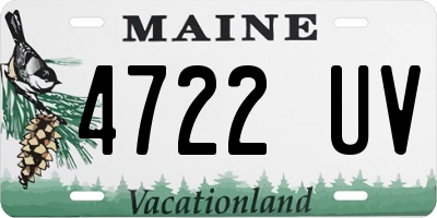 ME license plate 4722UV