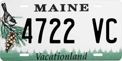 ME license plate 4722VC