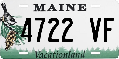 ME license plate 4722VF