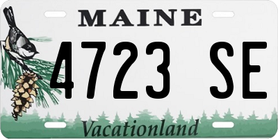 ME license plate 4723SE