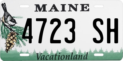 ME license plate 4723SH