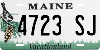 ME license plate 4723SJ