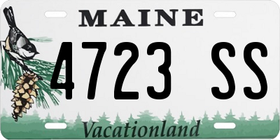 ME license plate 4723SS