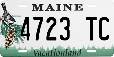ME license plate 4723TC