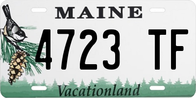 ME license plate 4723TF