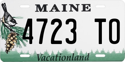 ME license plate 4723TO
