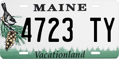 ME license plate 4723TY