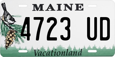 ME license plate 4723UD