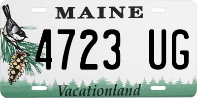 ME license plate 4723UG