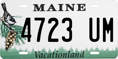 ME license plate 4723UM