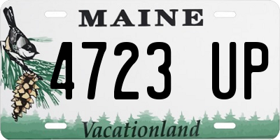 ME license plate 4723UP