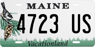 ME license plate 4723US