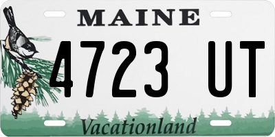 ME license plate 4723UT