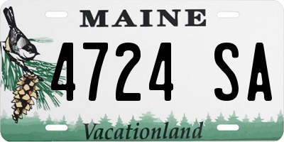 ME license plate 4724SA