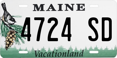 ME license plate 4724SD