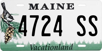 ME license plate 4724SS