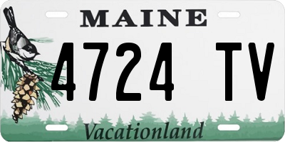 ME license plate 4724TV