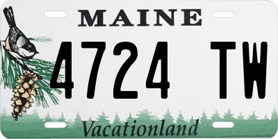 ME license plate 4724TW