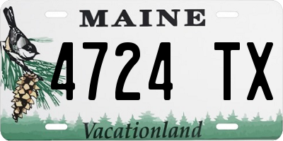 ME license plate 4724TX