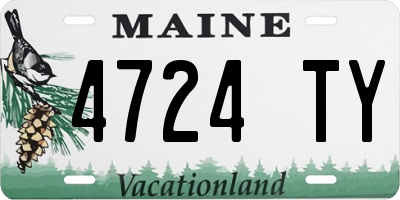 ME license plate 4724TY