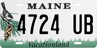ME license plate 4724UB
