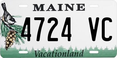 ME license plate 4724VC
