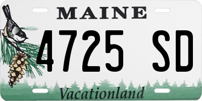 ME license plate 4725SD