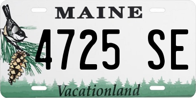 ME license plate 4725SE