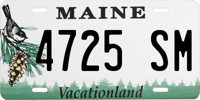ME license plate 4725SM