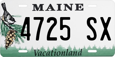 ME license plate 4725SX