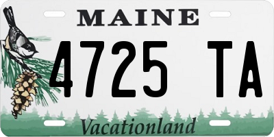 ME license plate 4725TA