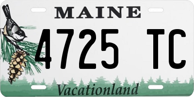 ME license plate 4725TC