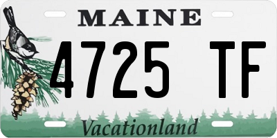 ME license plate 4725TF