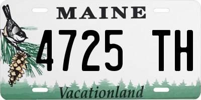 ME license plate 4725TH
