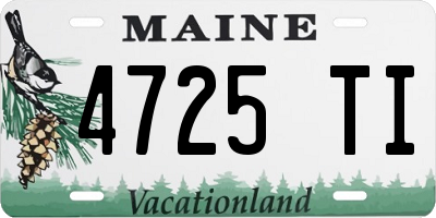ME license plate 4725TI