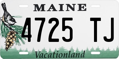 ME license plate 4725TJ