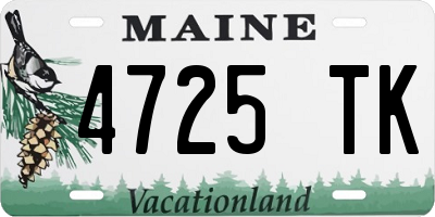 ME license plate 4725TK