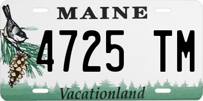 ME license plate 4725TM