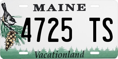 ME license plate 4725TS