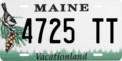 ME license plate 4725TT